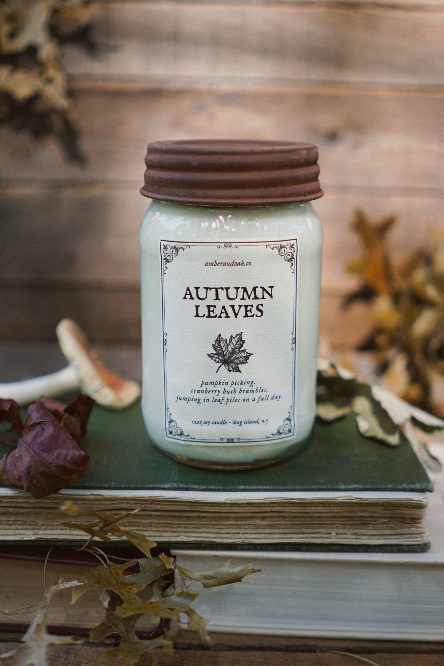 Rusty Vintage Mason Jar 12oz Candle