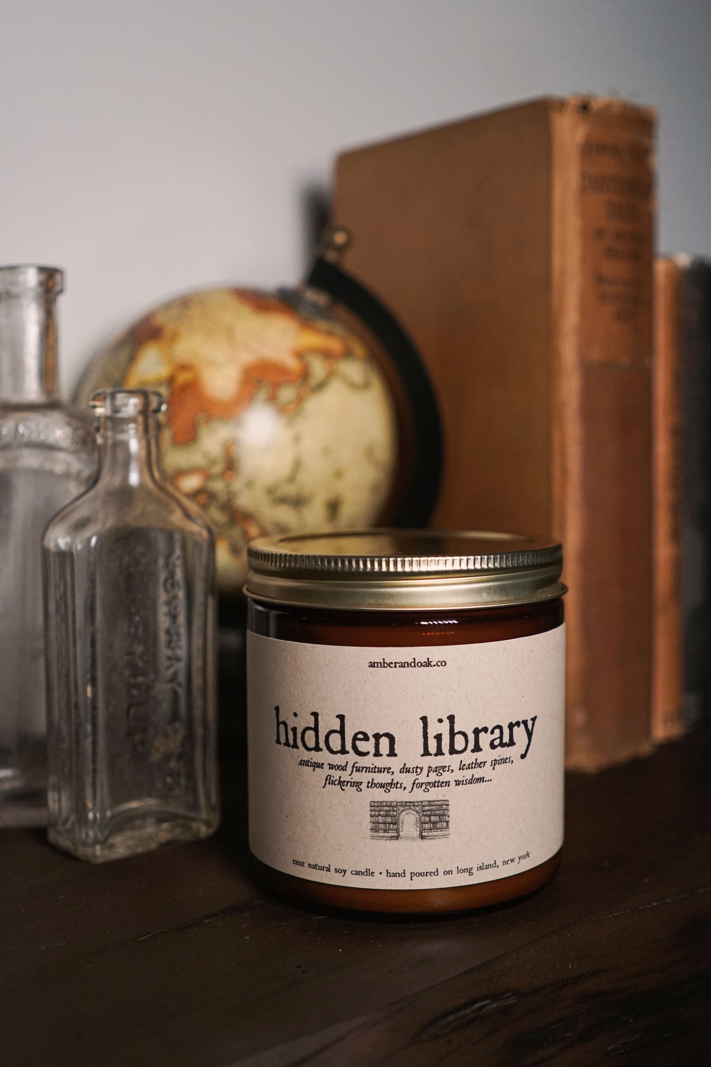 Hidden Library Double Wick 12 oz Candle