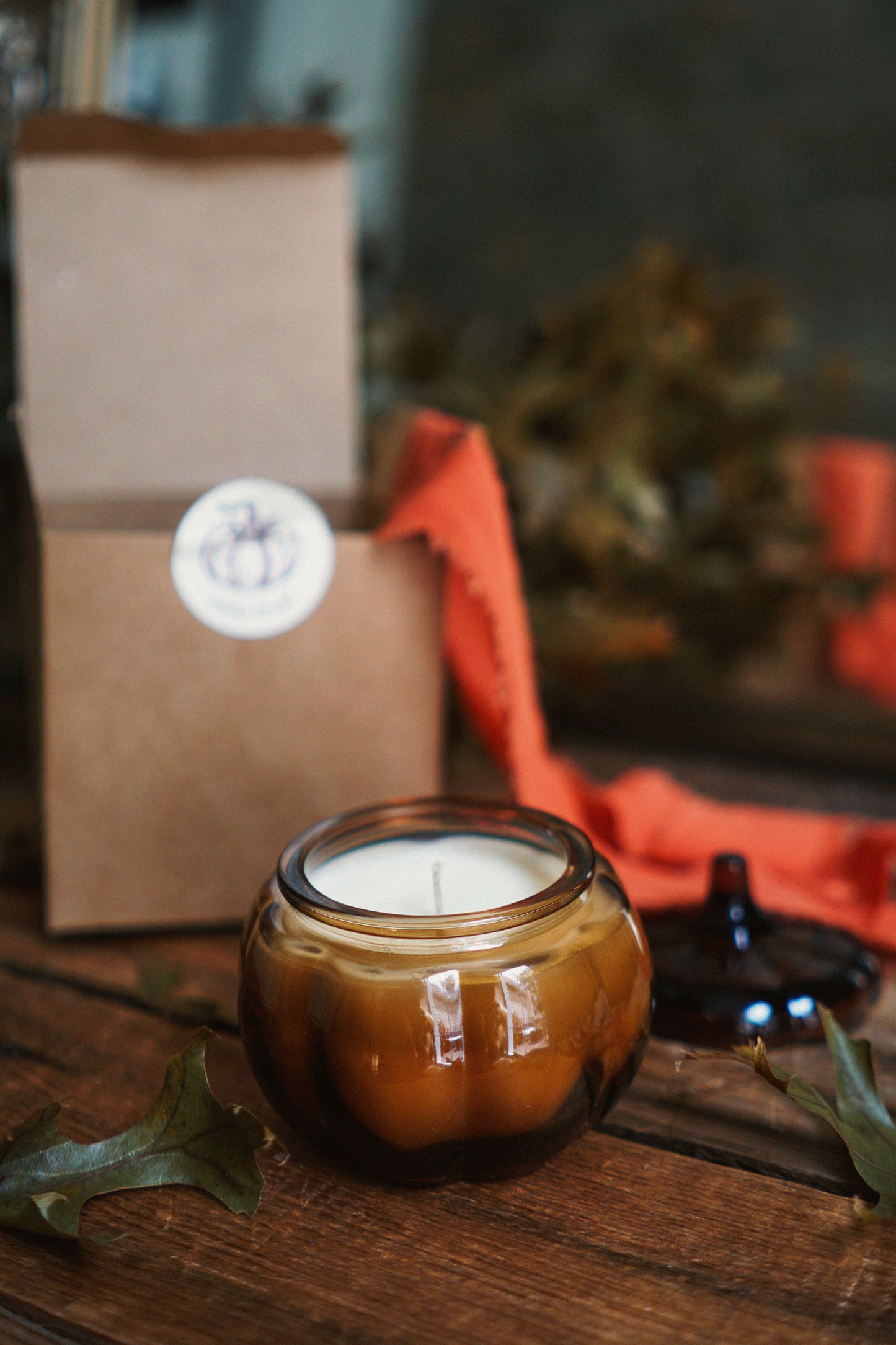 Mini Amber Pumpkin 4oz Candle