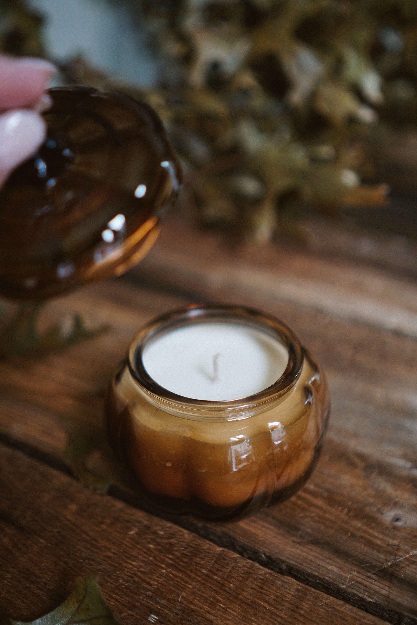 Mini Amber Pumpkin 4oz Candle