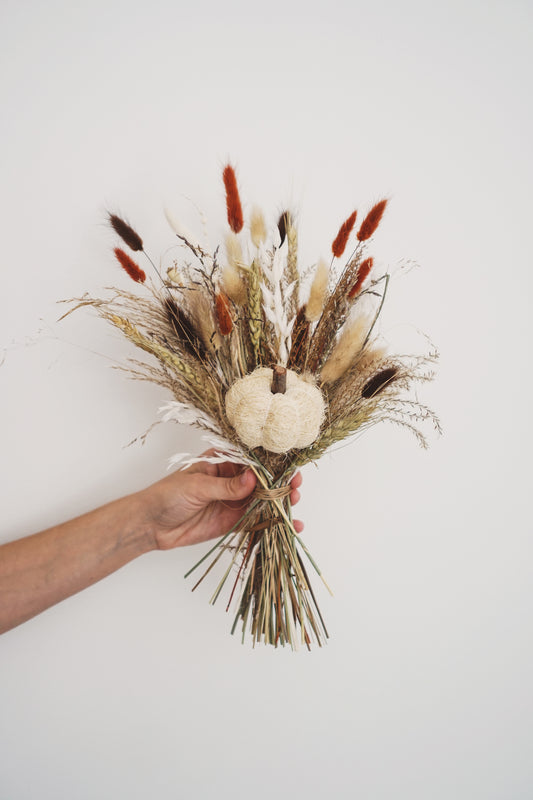 Small Pumpkin Dried Fall Bouquet