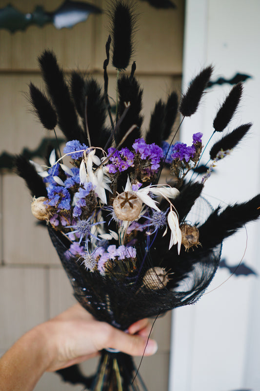 Small Spooky Purple Dried Bouquet