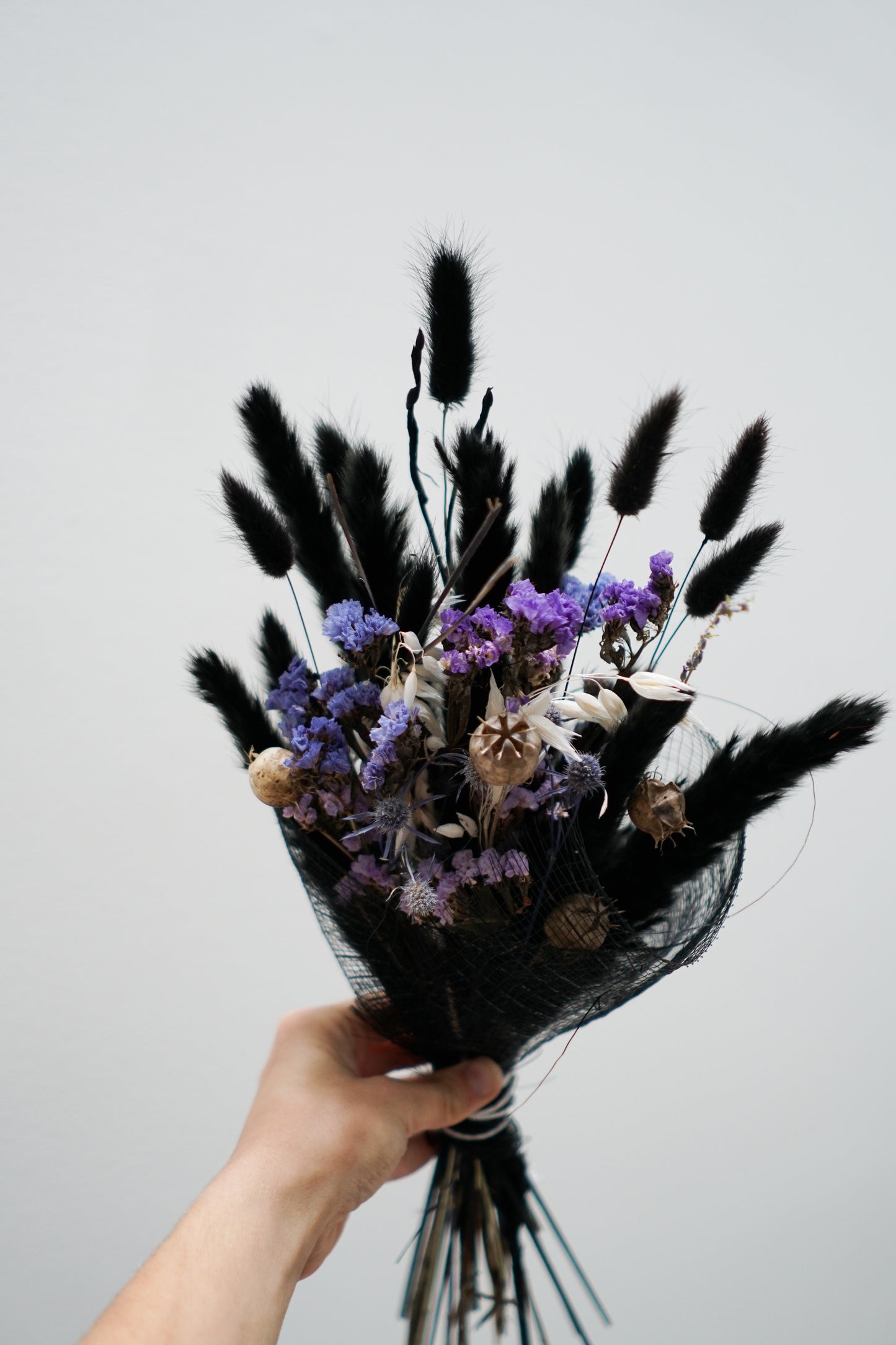 Small Spooky Purple Dried Bouquet