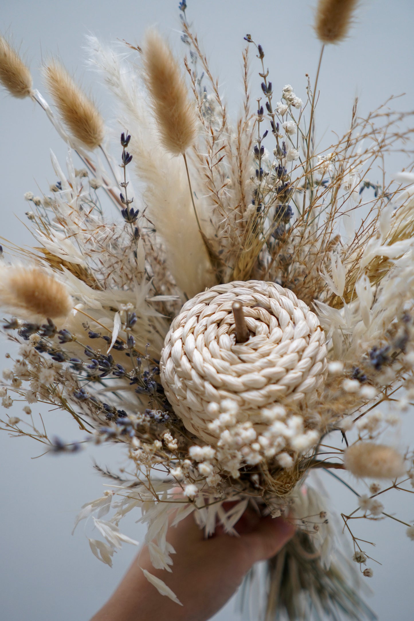 White + Beige Pumpkin Dried Bouquet